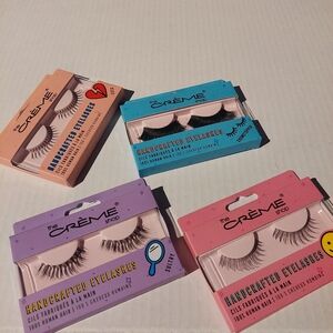 4 PCS NEw With Tags The Creme Shop Faux EYELASHES